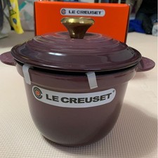 Le Creuset cocotte every fig color series 20cm with Gold knob outer box UNUSED