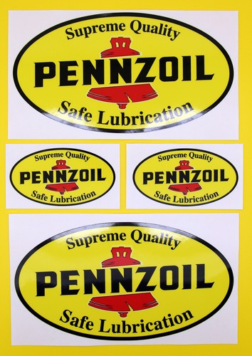 Lot stickers pennzoil car - pennzoil,