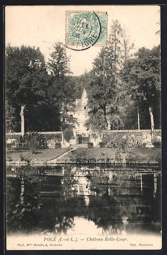 Cpa pocé château belle - pocé,,