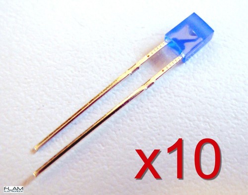 Lot 10x led rectangulaire 3mm - lot,
