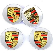 Lot de 4 Caches Moyeux Porsche
