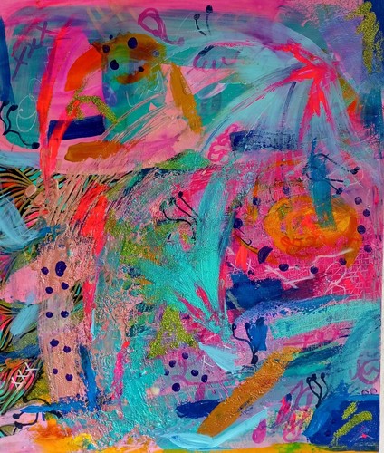 Tableau abstrait coloré - tableau,