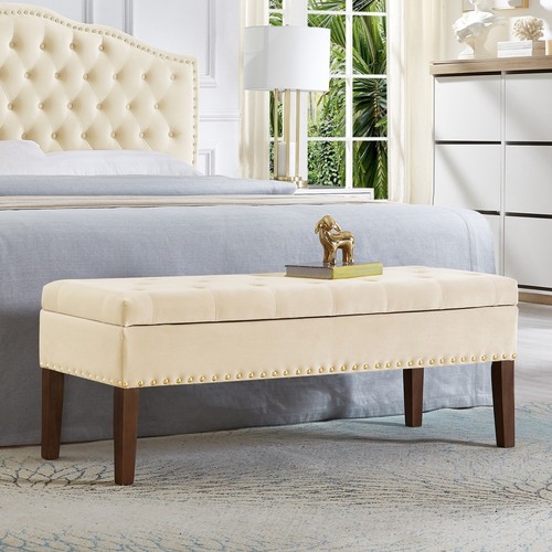 Tufted bench with storage - bench,