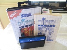 CALIFORNIA GAMES SEGA MASTER SYSTEM BLUE LABEL CARTRIDGE COMPLETE *RARE VARIANT*