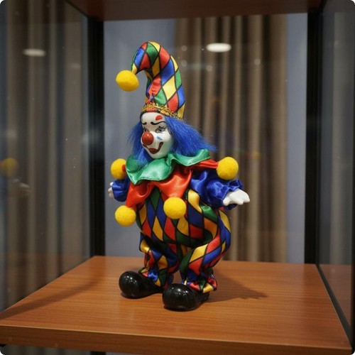 Statuette clown porcelaine - clown,