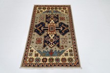 Tapis de zone géométrique kazak de 3 x 5 pieds tapis afghan traditionnel en...
