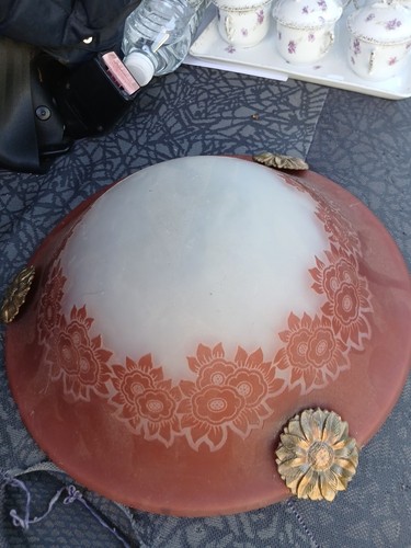 Lustre art deco verre - lustre,