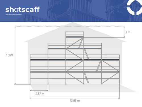 échafaudage aluminium x - Échafaudage, en