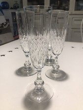 CRISTAL DE ST LOUIS 4 FLÛTES À CHAMPAGNE MODÈLE OCÉAN taille 1649