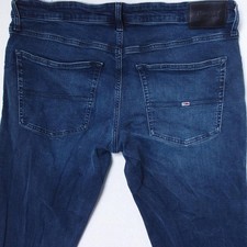 Hommes Tommy Hilfiger SCANTON SLIM Ajusté Straight Élasthanne Bleu Jeans W38 L32