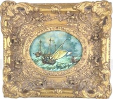 Tableau Marine Pêcheur dans