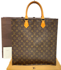 Auth Louis Vuitton Monogram Sac Plat M51140 Tote Bag Hand Bag W/Bag/D NS100321