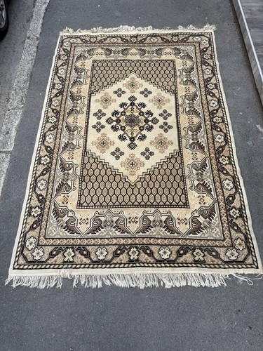 Ancien tapis laine - ancien, en