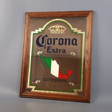 Miroir Publicitaire Corona Extra Enseigne Cadre Murale Vintage Années '70