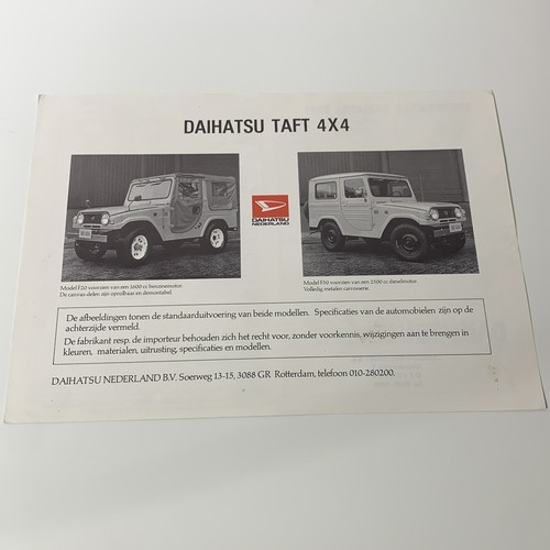 Daihatsu taft 4x4 - 4x4, brochure