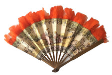 Éventail ancien papier