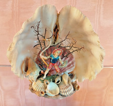 COMPOSITION Ancienne Bord de Mer COQUILLAGES Pecheur Decoration 12MAG 01/10