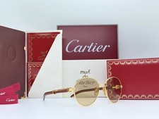 Vintage Cartier Bagatelle Wood Rare Eyeglasses - Sunglasses Lunettes Sunglasses