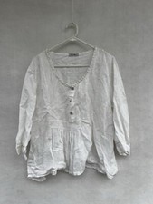 ? TALIA BENSON 100% LINEN LACE shirt Tee Top Blouse 12 M