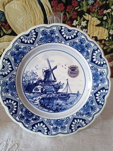 Assiette ancienne decor moulin - ancienne,