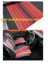 VW GOLF MK1 GTI - TISSU POUR REVÊTEMENT DE SIÈGE INTÉRIEUR ( rouge / noir )