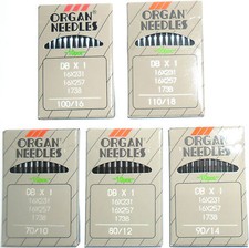 ORGAN Industriel Machine à Coudre Aiguilles, DB1 1738 16X231, Pack De 10, Tout