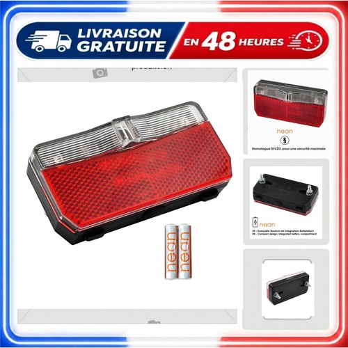 Feu arrière vélo - led, nean