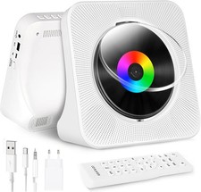 Lecteur CD Musique Bluetooth de Bureau, Portable, Chaine HiFi avec Lecteur CD