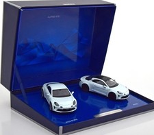 RENAULT ALPINE A110 PURE 2018 A110S 2019 WHITE NOREV 517867 1:43 COFFRET SET