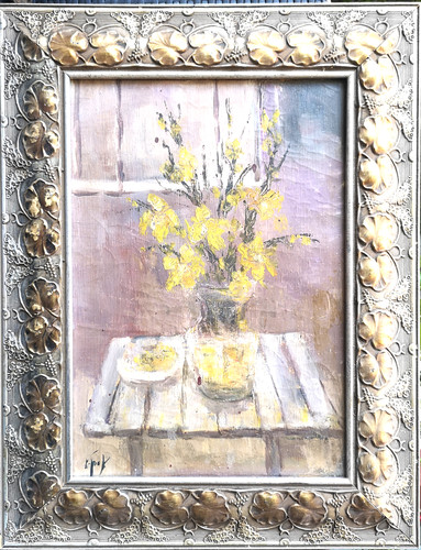 Bouquet fleurs huile - bouquet, fleurs 
