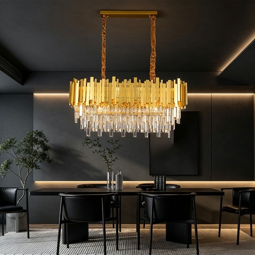 Lustre luxueux cristal 80cm - lustre,