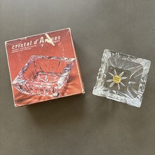 cendrier en cristal d'Arques - 690 gr - 10 x 10 x 5.5 cm