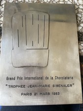 Ancien trophée Jean Marie Sibenaler Grand Prix Chocolaterie CACAO BARRY 15/20 cm