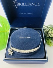 BRILLIANCE Charm Bracelet " BEAUTIFUL" with Crystals from SWAROVSKI New In Box