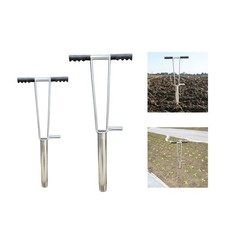 Plantoir de Bambou Ergonomique et Portable En Métal avec Poignée pour Percer