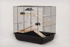 Cage A Hamster Cage Souris Cage à Rongeur 59 x 38 X 55 CM Noir avec Accessoires