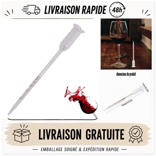 Vinomètre densimètre verre