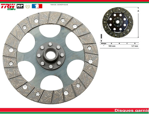 Disque garnie embrayage - gs, d'embrayage