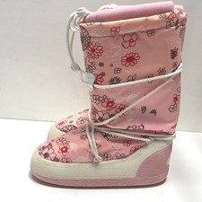 Nice Pink Floral Moon Boot Boots Women 7/8
