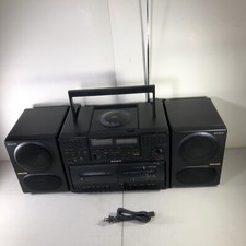 SONY CD Radio Double Cassette Player CFD-765 Stereo BoomBox Read Description