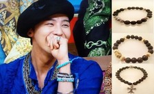 Chrome Baby King David's Hearts Black Lava Rock G-Dragon Spiritual Bead Bracelet