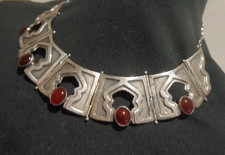 Danois Pendentif Argent Massif Ambre Moderniste c1990s Kristine Allgreen