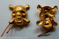 Petit insigne TETE DE MORT laiton Totenkopf Skull Armée Faluche étudiant 1930