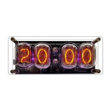 Élégante horloge Nixie IN12 avec alimentation USB et fonctions d'éclairage RG