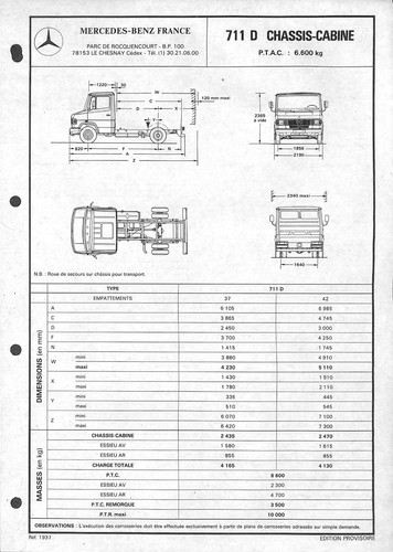 Mercedes chassis cabine - mercedes, chassis-cabine
