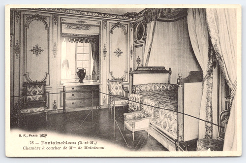 Vtg postcard fontainebleau - vtg,