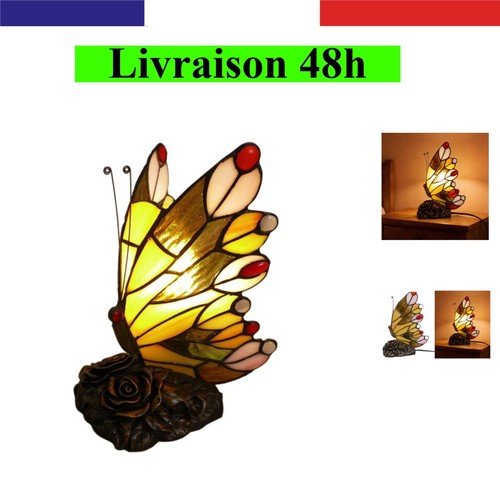 Lampe table papillon style - de,