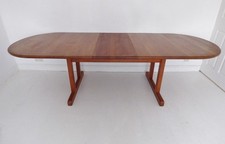 STUNNING VINTAGE DANISH TEAK L. OLSEN & SON EXTENDING DINING TABLE