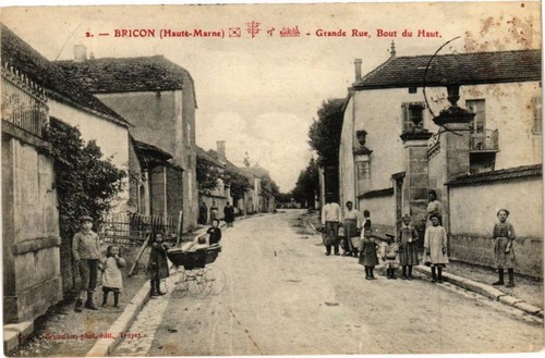 Cpa bricon grande rue - cpa,