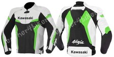 KAWASAKI Veste en Cuir de Moto